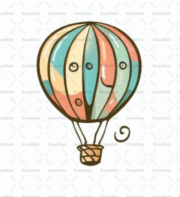 Verspielter Heißluftballon